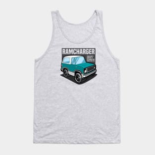 Turquoise Ramcharger (White-Based) - 1974 Tank Top